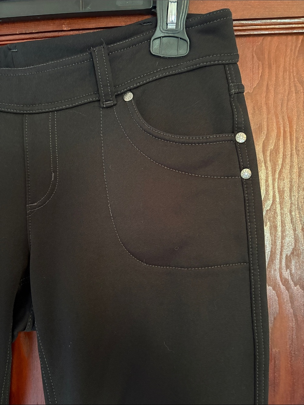 Athleta Black Skinny Pull-On Fleece Lined Ponte Pants - Picture 6 of 9
